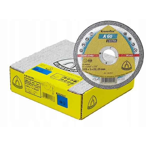 Kotouč na řezání kovu a oceli 125x1,0x22,23 A 60 Extra Klingspor 30ks