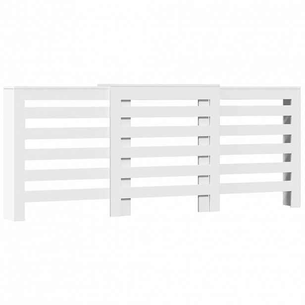vidaXL Kryt radiátoru Bílá 205 x 21,5 x 83,5 cm Kompozitní dřevo