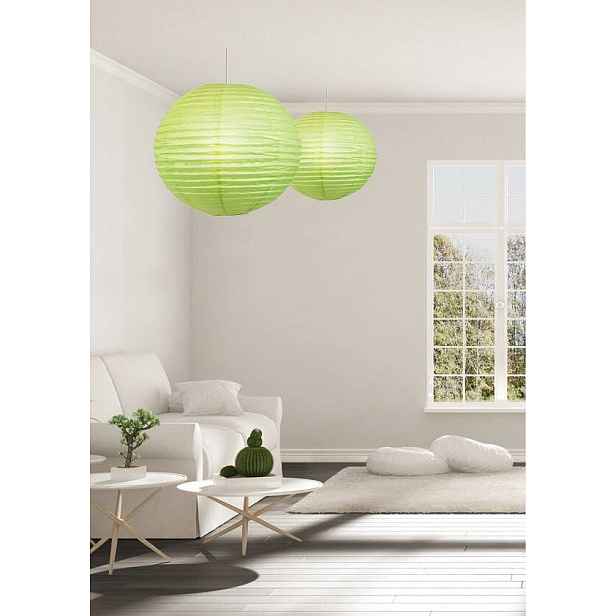 Zelená papírová stínicí koule 50cm Cocoon