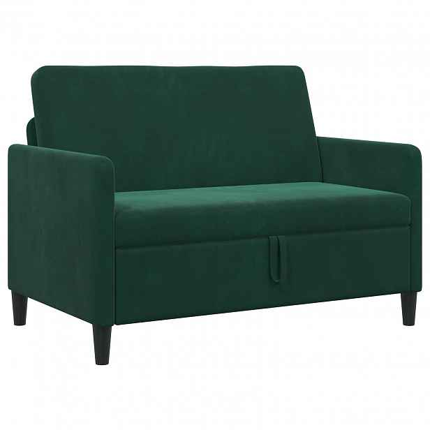 vidaXL Sofa s úložným prostorem Tmavě zelená 122 x 78 x 87 cm