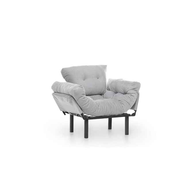 Hanah Home Křeslo Nitta Single šedé