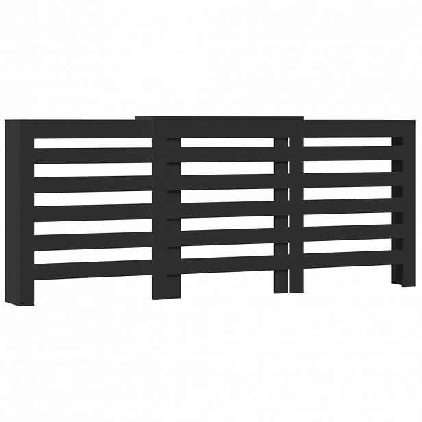vidaXL Kryt radiátoru Černá 205 x 21,5 x 83,5 cm Kompozitní dřevo