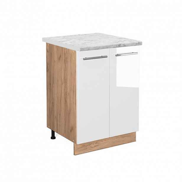 Vicco SPODNÍ SKŘÍŇKA KUCHYŇSKÉ LINKY Fame-Line Bílá vysoký lesk 60 cm , PD Mramor