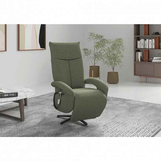 Sit & More RELAXAČNÍ KŘESLO, textil, olivově zelená