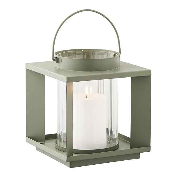 Kovová/skleněná lucerna (výška 20,5 cm) Lohals – House Nordic