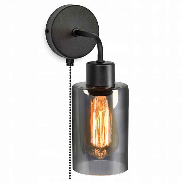 Nástěnná lampa Skleněná tuba s vypínačem