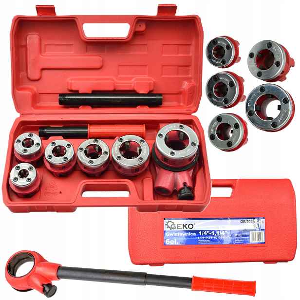 Hydraulický Závitovač Pro Trubky 6 Ks, Závitníky 1/4" 1,1/4"