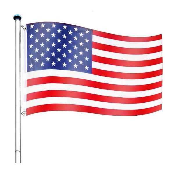 Tuin 60930 Vlajkový stožár vč. vlajky USA - 6,50 m