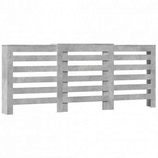 vidaXL Kryt radiátoru Betonově šedá 205 x 21,5 x 83,5 cm