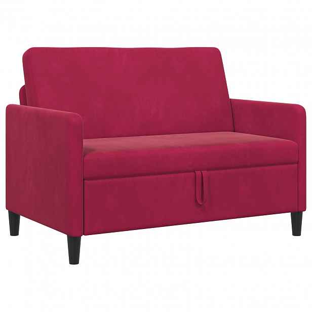 vidaXL Sofa s úložným prostorem Víno Červené 122 x 78 x 87 cm