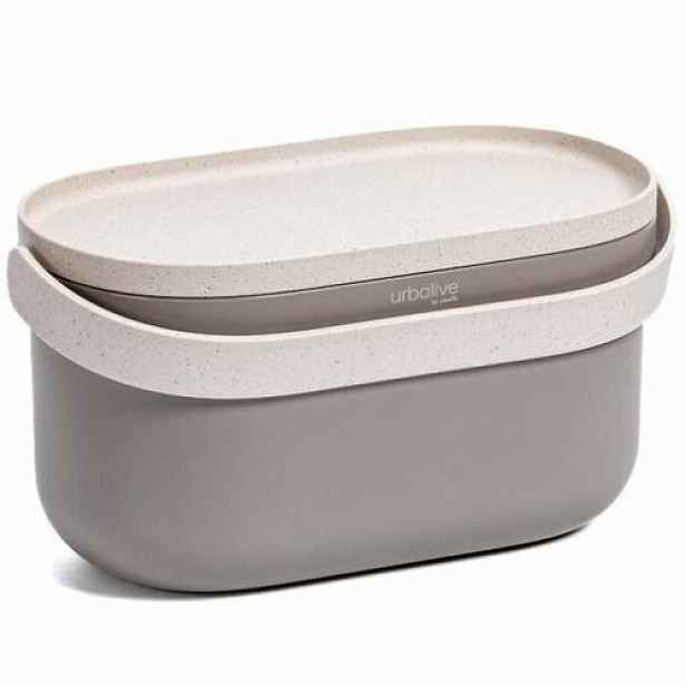 Plastia Nádoba na bioodpad bez rámečku a sáčků,  taupe s kávovou sedlinou, 4 l