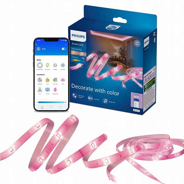 Led pásek Rgb 15 m Rgbw Philips Smart Inteligentní WiFi Aplikace WiZ