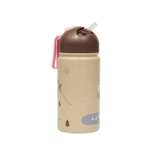 Světle hnědá hliníková dětská lahev 360 ml Friends in the Forest – OYOY Mini