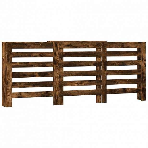 vidaXL Kryt radiátoru Kouřový dub 205 x 21,5 x 83,5 cm