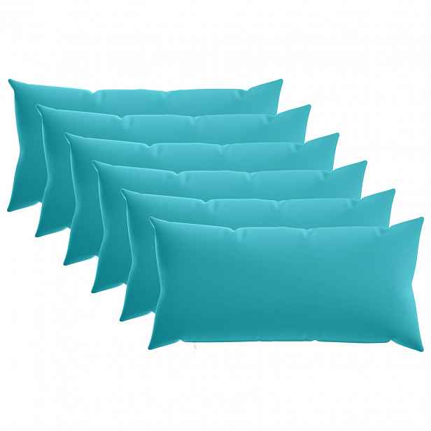 vidaXL Povlak na polštář 6 pcs HEERLEN Tyrkysová 40 x 70 cm Polyester