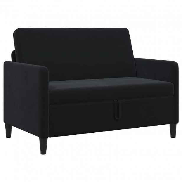 vidaXL Sofa s úložným prostorem Černá 122 x 78 x 87 cm Polyester
