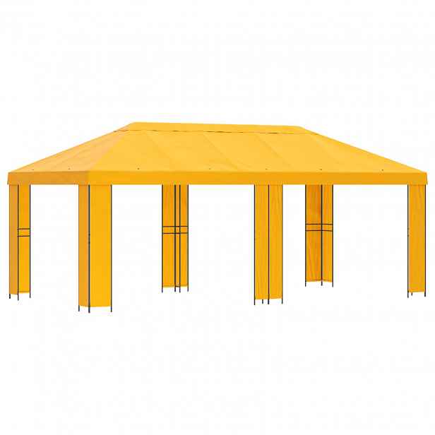 vidaXL Zahradní altán 6 x 3 m Žlutá Polyester a ocel 190 gsm