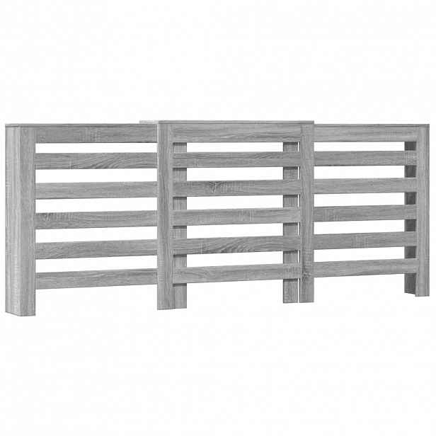 vidaXL Kryt radiátoru Šedý Sonoma 205 x 21,5 x 83,5 cm