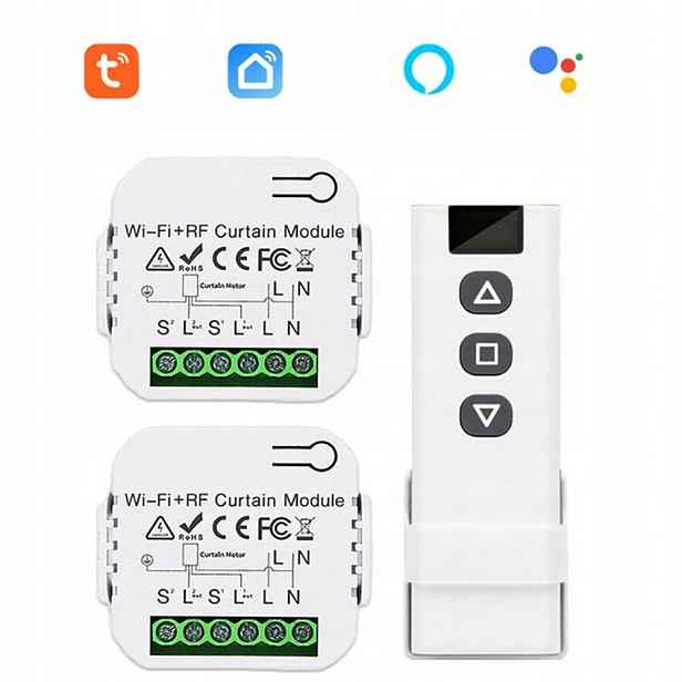 2x Ovladač pro rolety a žaluzie Úhel náklonu Lamely WiFi Z Pilot RF433