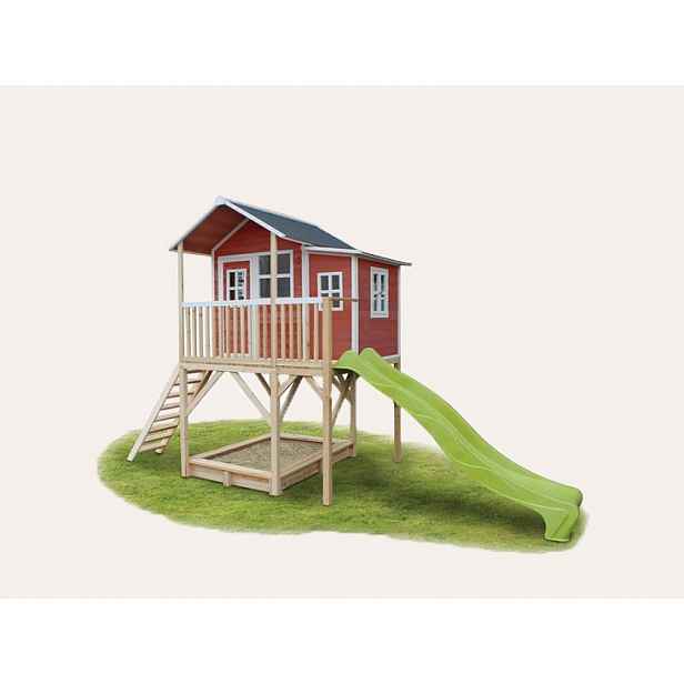 EXIT Toys Dětský dřevěný domeček na nožkách - velký (červený)