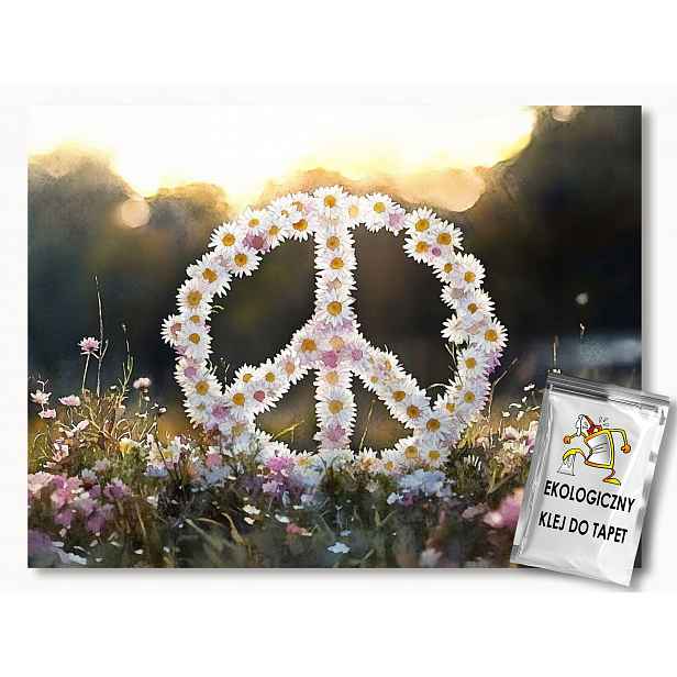 Fototapeta Flizelina Květiny Louka Symbol Pokoj Peace Pacyfka 312x219 130g