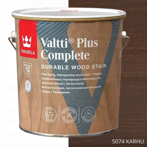 Tikkurila Lakovací Hmota Valtti Plus Complete 2,7L Barva 5074 Karhu