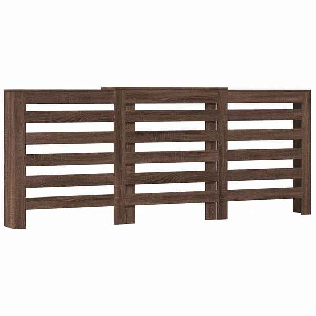 vidaXL Kryt radiátoru Hnědý dub 205 x 21,5 x 83,5 cm Kompozitní dřevo