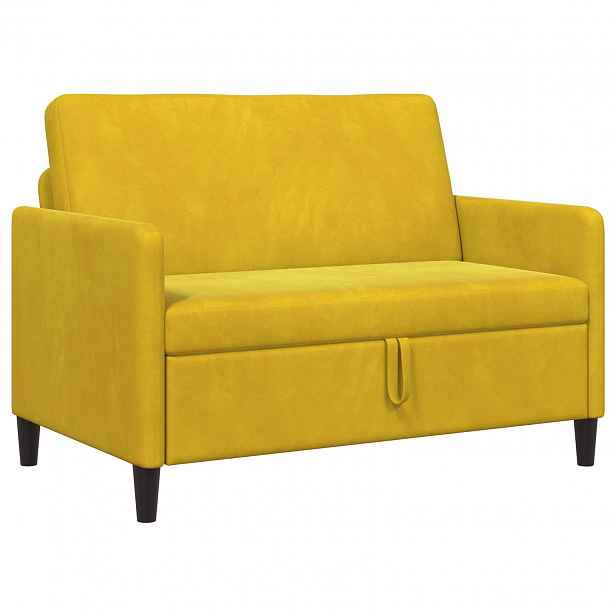 vidaXL Sofa s úložným prostorem Žlutá 122 x 78 x 87 cm Polyester