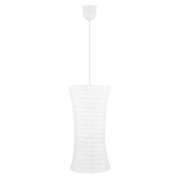 Závěsná lampa z bílého papíru, nastavitelná, 60W E27 Tai