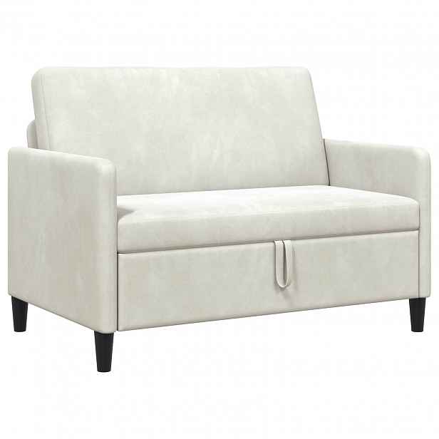 vidaXL Sofa s úložným prostorem Krémová 122 x 78 x 87 cm Polyester