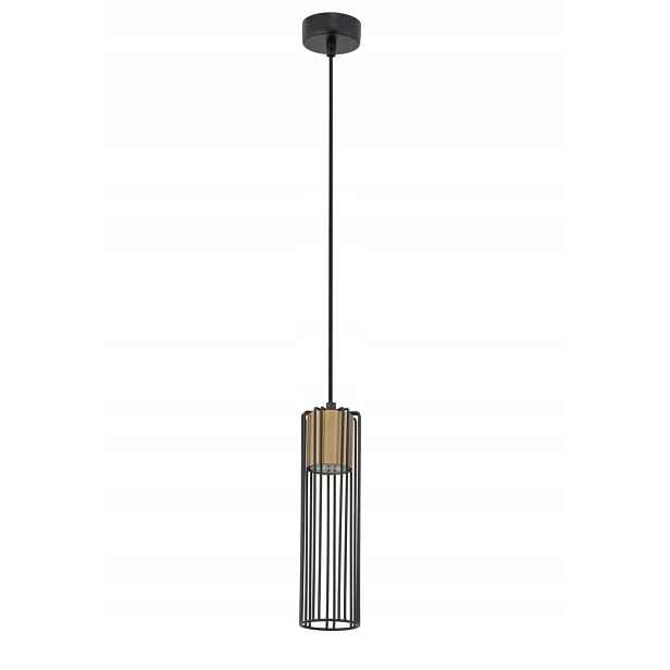 Závěsná lampa Sigma Lighting Fobia Černá-Zlatá Kovová Ø 8 cm