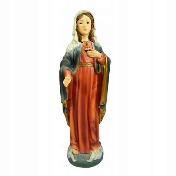 Figurka Nejsvětější srdce Panny Marie Ručně Malovaná 27 cm vysoká