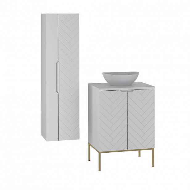 Petits-meubles KOUPELNOVÝ NÁBYTEK 60.6cm Daria 2er-Set Bílá