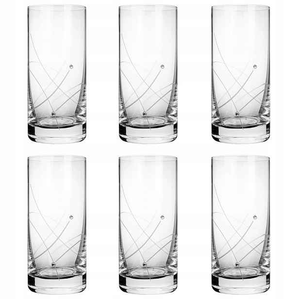 Sklenice na nealko 250 ml s krystaly Preciosa Celebration 6ks