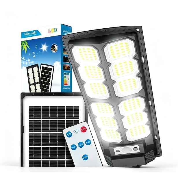 Solární Led Pouliční Lampa 3000 W, Senzor Pohybu A Soumraku