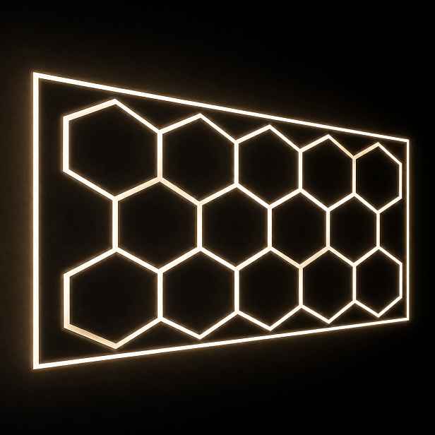 Stropní stropní svítidlo Led bílý 399W HEX14 4000K studio detailing 229x394cm