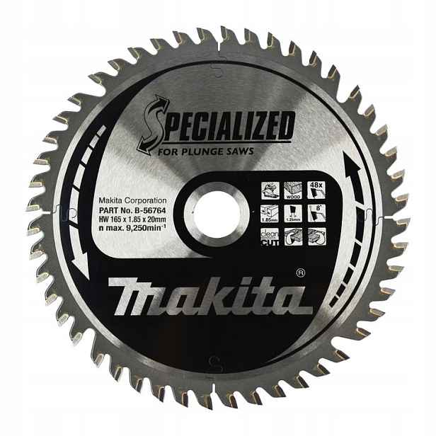 Speciální Sintrovací Pila Na Dřevo T.c.t 165*20 MM 48Z