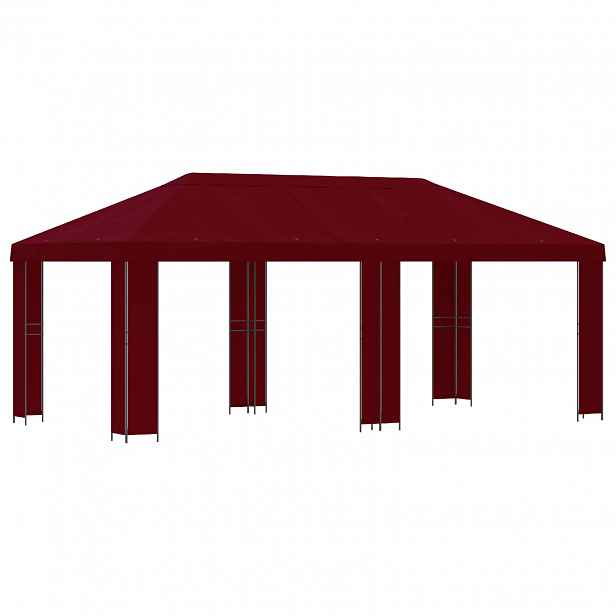 vidaXL Zahradní altán 6 x 3 m Vínová Polyester a ocel 190 gsm