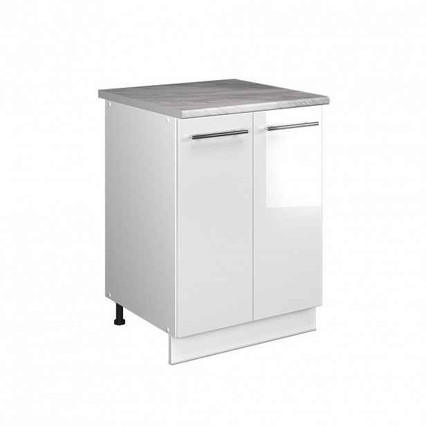 Vicco SKŘÍŇKA POD DŘEZ Fame-Line, Bílá vysoký lesk/Bílá, 60 cm