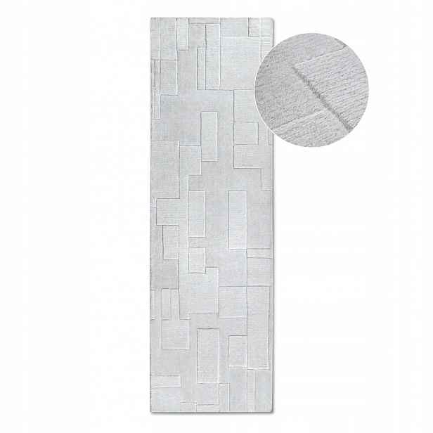 Běhoun do chodby 80x250 cm, krémový, moderní 3D vzor