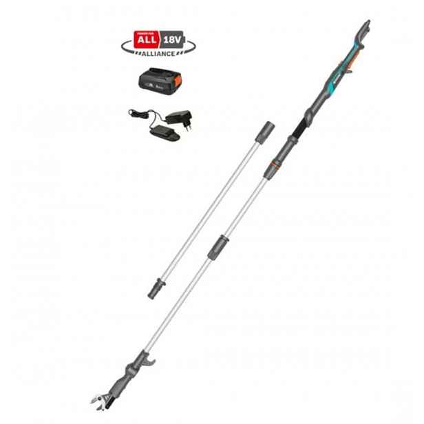 Gardena - 18V AKU teleskopické nůžky na větve HighCut 360/18V P4A, 1x aku 2,0 Ah, nabíječka 14776-20