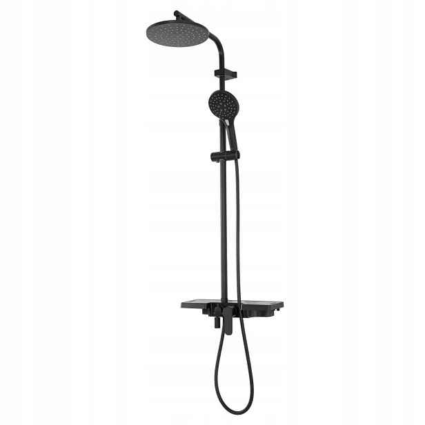 Sprchový set s baterií 150mm Santos černý (REA-P8803) /ka/