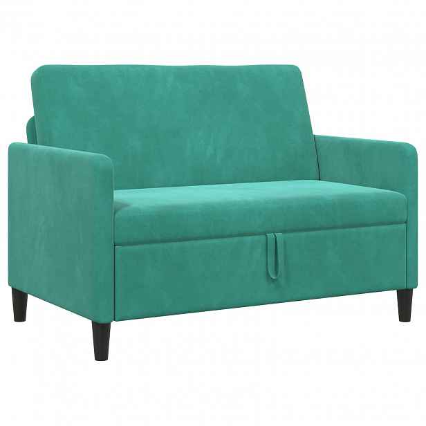 vidaXL Sofa s úložným prostorem Tyrkysová 122 x 78 x 87 cm Polyester