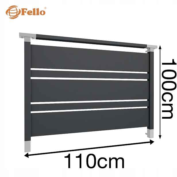 Solid MIX Francouzský balkon 110 cm Zábradlí Ral