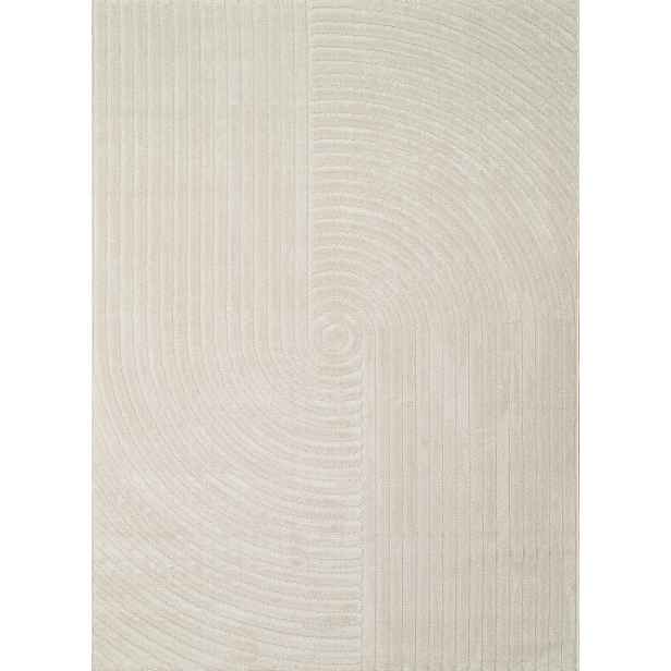 Koberec bílý do obývacího pokoje, moderní vyřezávaný vzor boho 80x150 cm