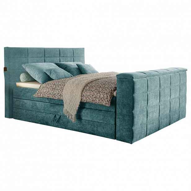 Carryhome POSTEL BOXSPRING, 180/200 cm, petrolej