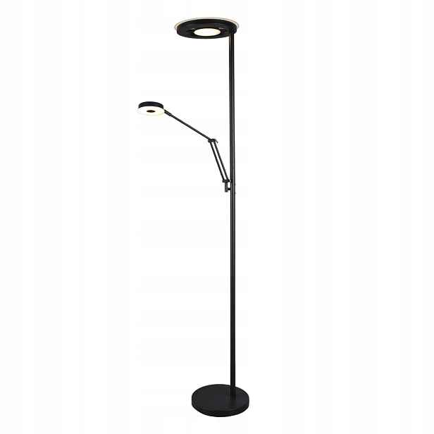 Trio Barrie Stojací Led lampa 38W stmívatelná černá 4600lm 181cm