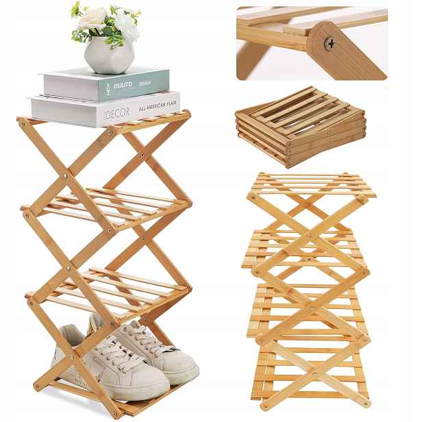 Botník Obuv Police Regál Loftový Stojan Do Předsíně 4 Úrovně