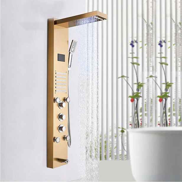 Led Sprchový Panel S Hydromasážním Sloupem, Dešťová Sprcha, Vodopád