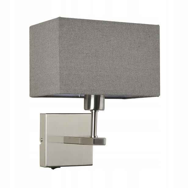 Nástěnná lampa Norte Stříbrná Matná Moderní E27 Led Metal Látka 29 Cm Italux
